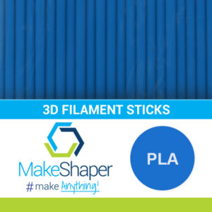 blue pla filament sticks, pla filament sticks, blue filament sticks
