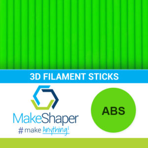 neon green abs filament sticks, abs filament sticks, neon green filament sticks