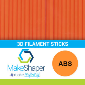 neon orange abs filament sticks, abs filament sticks, neon orange filament sticks