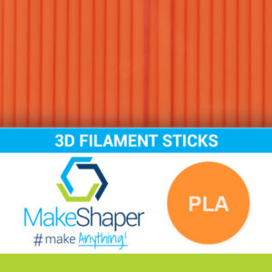 neon orange pla filament sticks, pla filament sticks, neon orange filament sticks