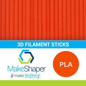 orange pla filament sticks, pla filament sticks, orange filament sticks