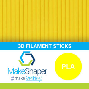 yellow pla filament sticks, pla filament sticks, yellow filament sticks